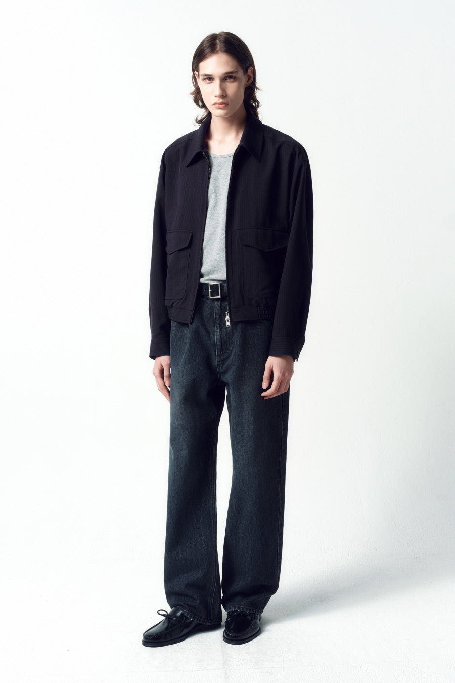 Insilence - Drape A-2 Blouson (Black) product image 3 | TRAB K-Fashion Australia