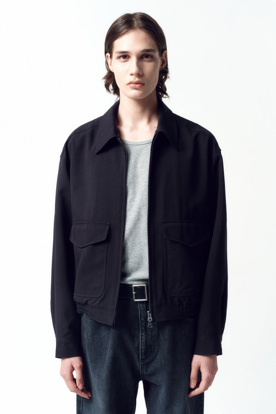 Insilence - Drape A-2 Blouson (Black) product image 2 | TRAB K-Fashion Australia