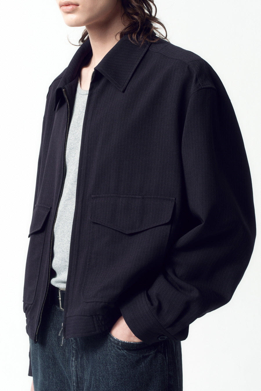 Insilence - Drape A-2 Blouson (Black) product image 6 | TRAB K-Fashion Australia