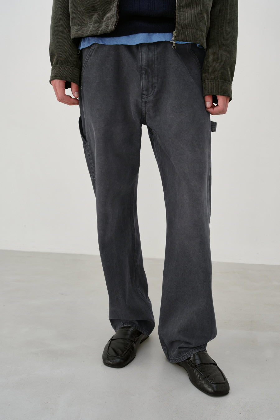 Insilence - Garment-dyed Painter Pants (Charcoal) product image 3 | TRAB K-Fashion Australia