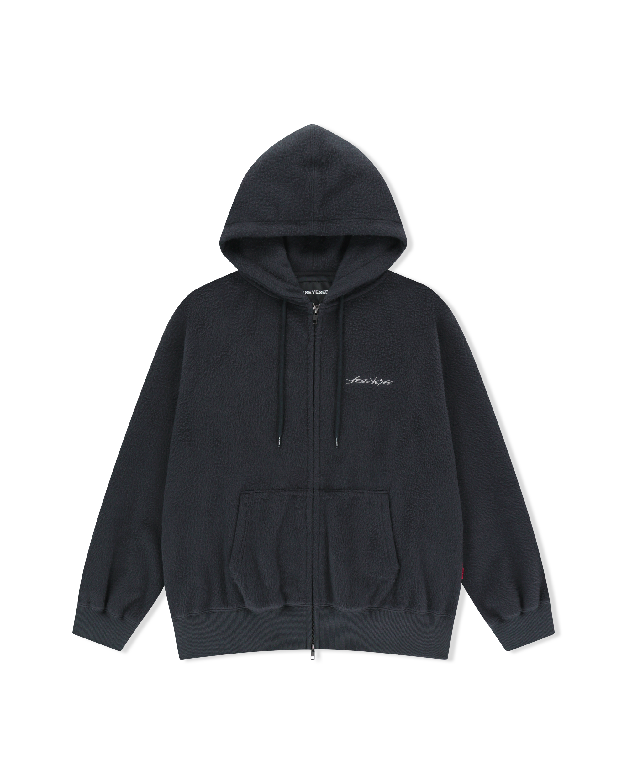 yeseyesee - Y.E.S Brushed Zip Up Hoodie (Charcoal) product image 1 | TRAB K-Fashion Australia