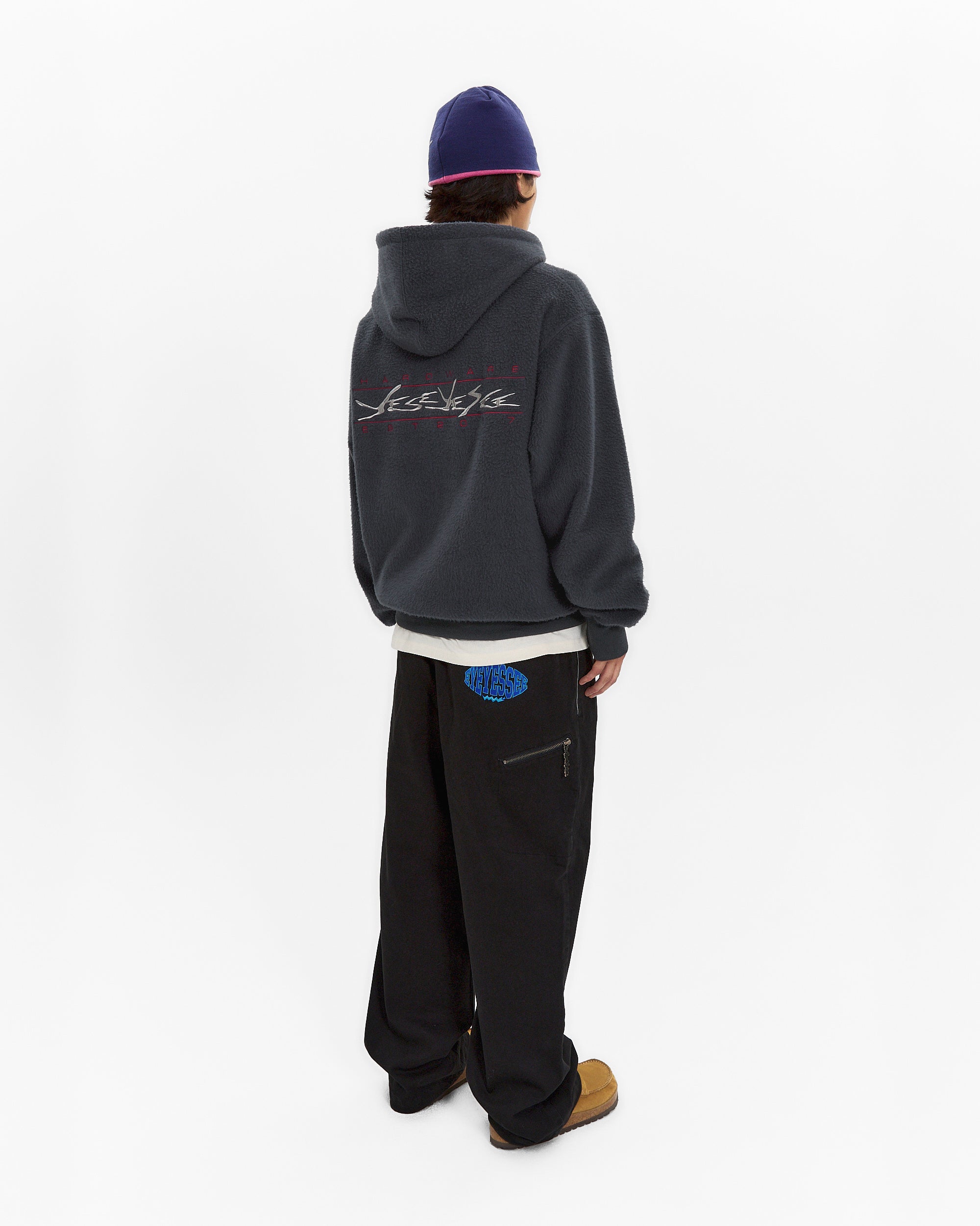 yeseyesee - Y.E.S Brushed Zip Up Hoodie (Charcoal) product image 8 | TRAB K-Fashion Australia