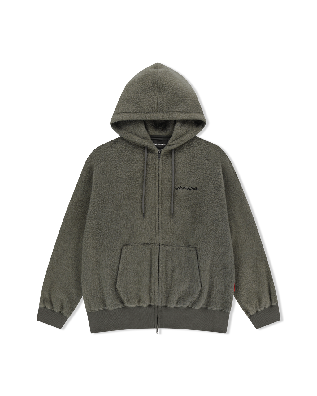 yeseyesee - Y.E.S Brushed Zip Up Hoodie (Khaki) product image 1 | TRAB K-Fashion Australia