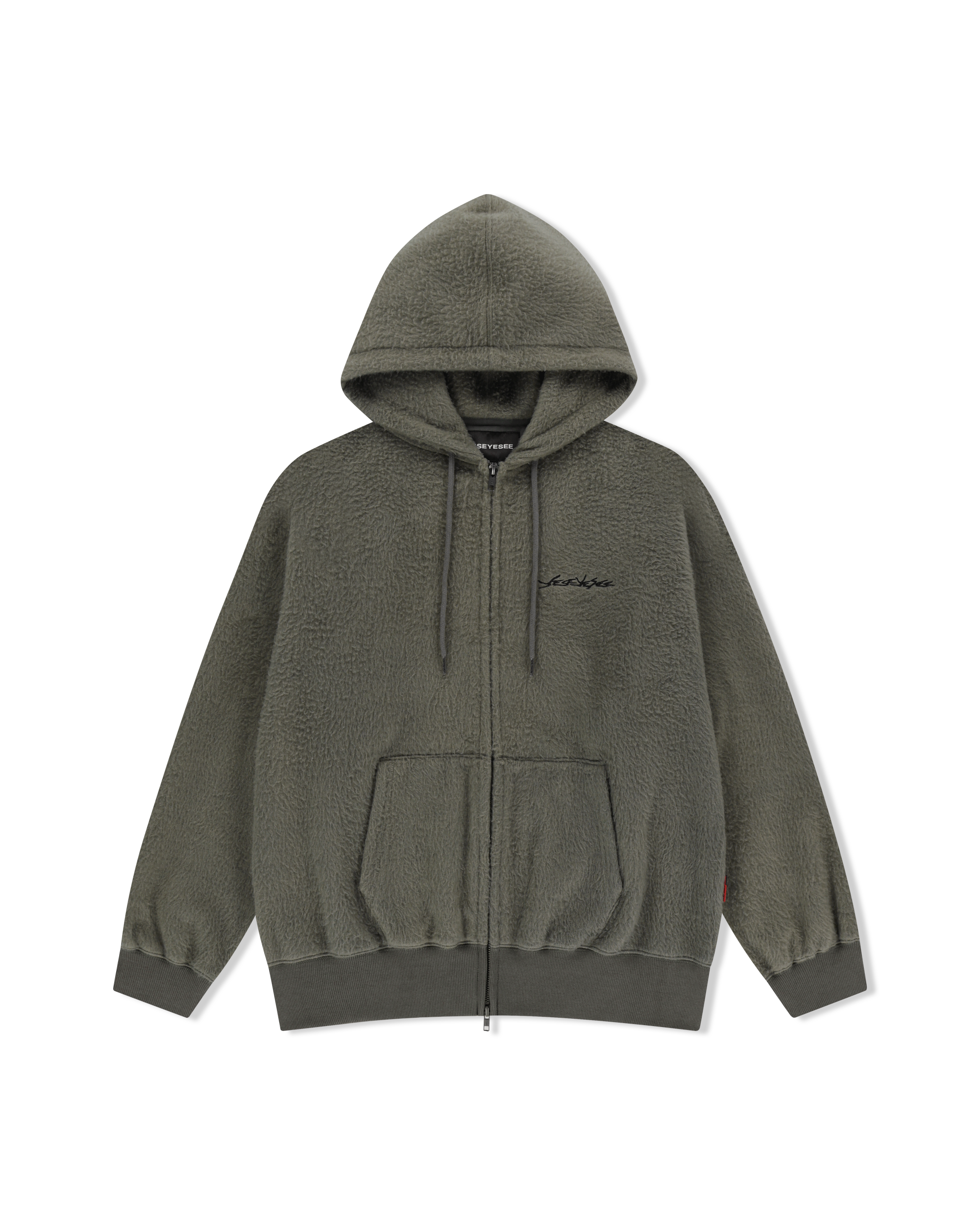 yeseyesee - Y.E.S Brushed Zip Up Hoodie (Khaki) product image 1 | TRAB K-Fashion Australia