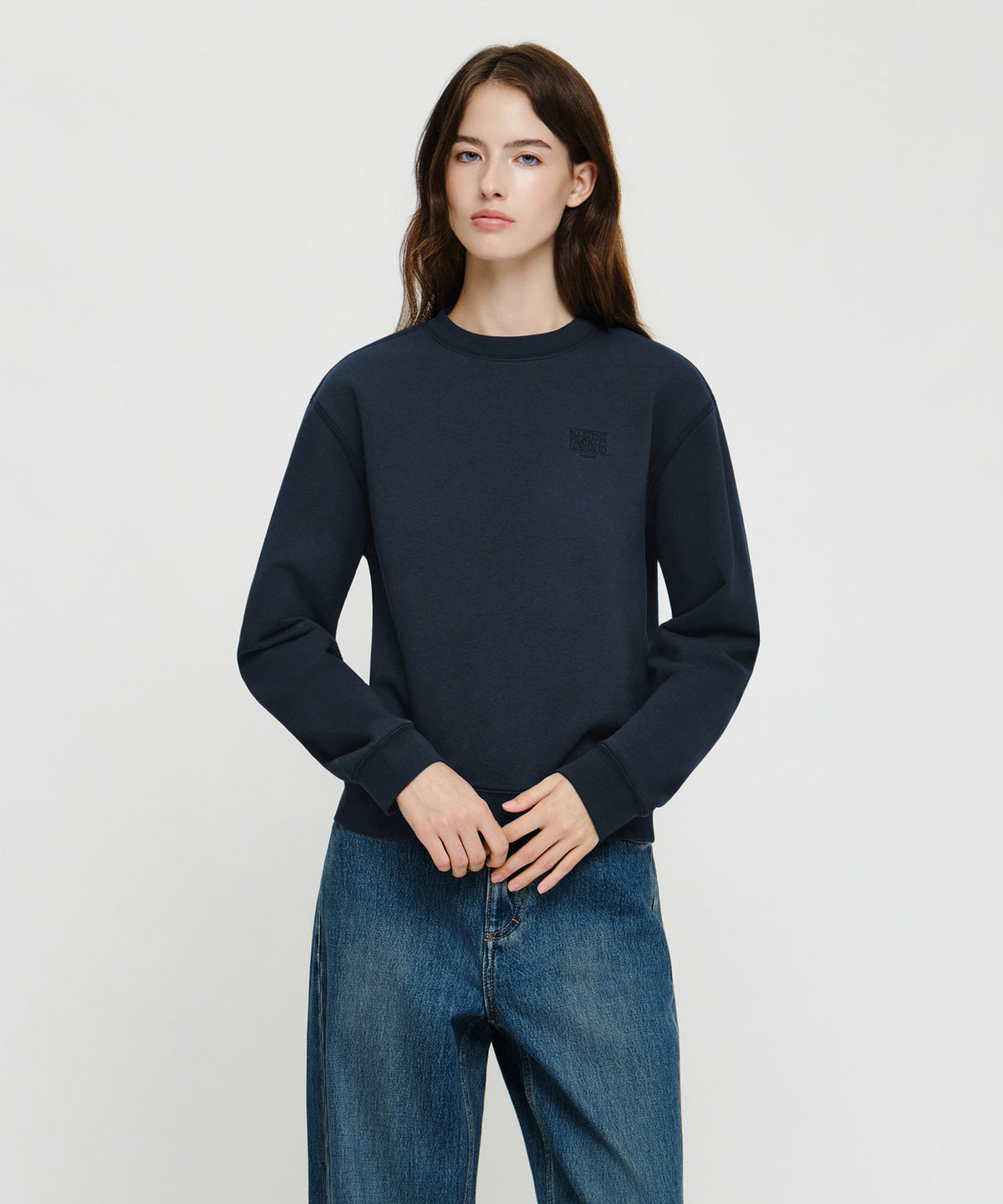 Marithe & Francois Girbaud - Small Classic Logo Sweatshirt (Navy) product image 1 | TRAB K-Fashion Australia