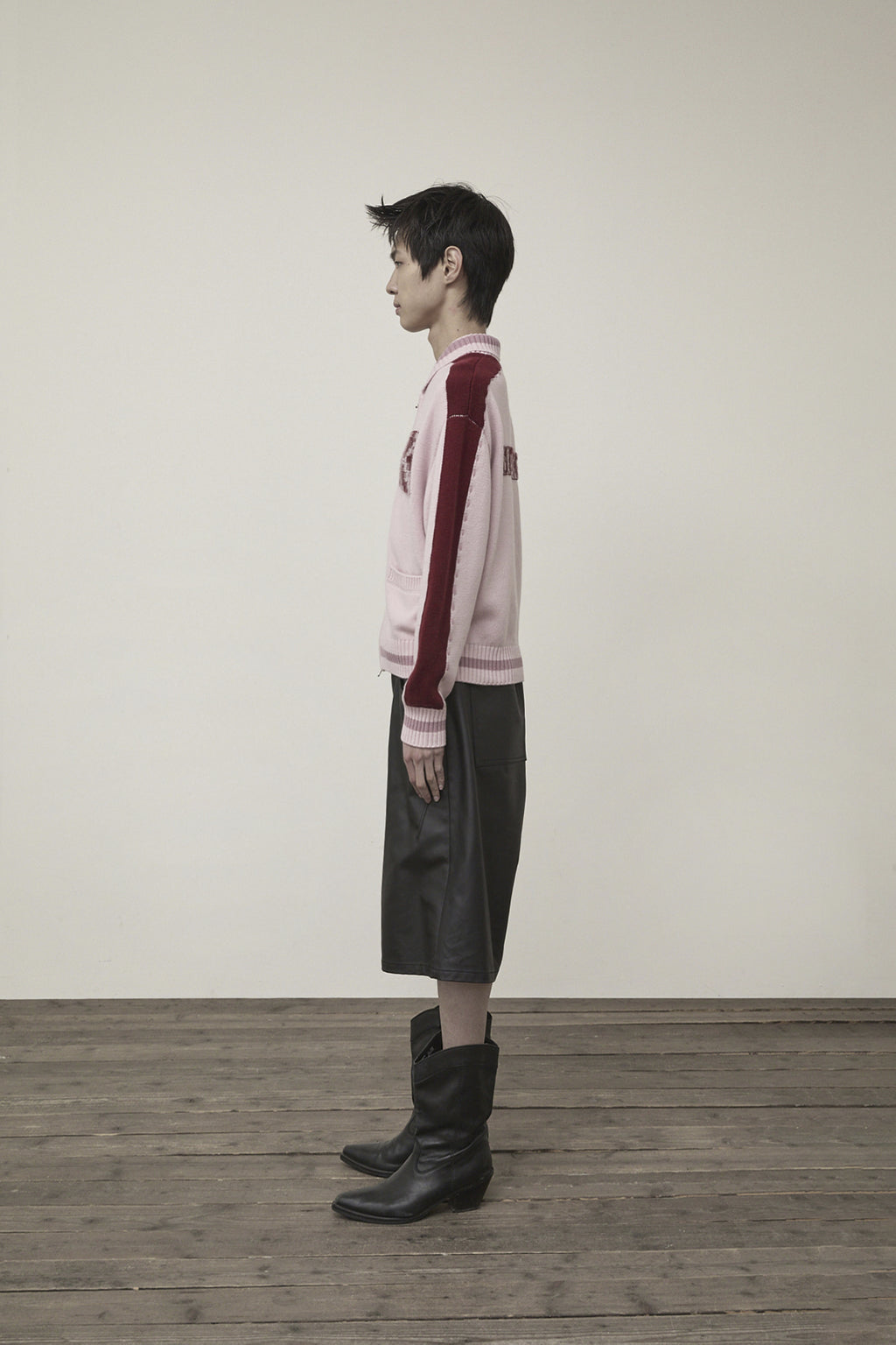 Matin Kim - Matin Kim Initial Knit Zip Up (Pink) product image 6 | TRAB K-Fashion Australia