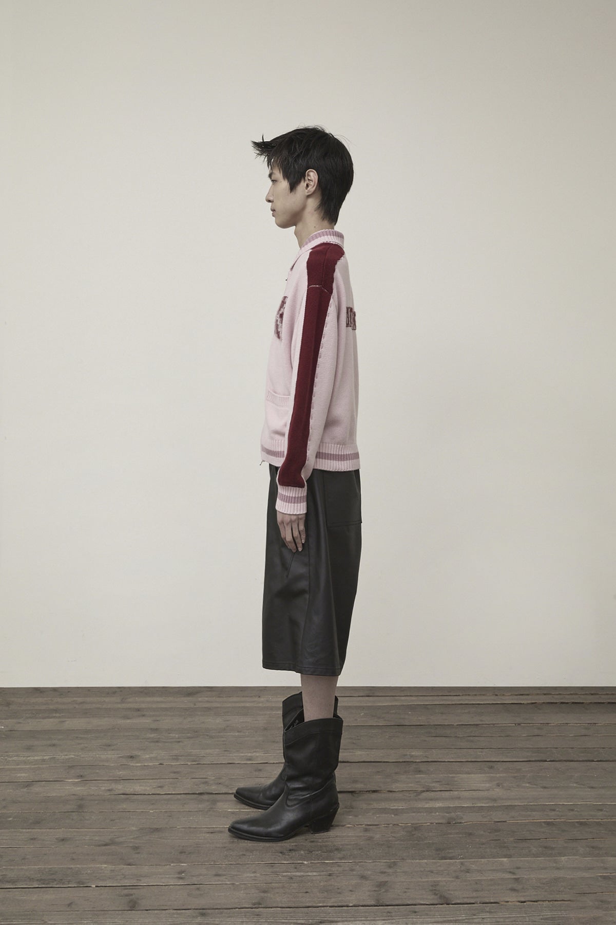 Matin Kim - Matin Kim Initial Knit Zip Up (Pink) product image 6 | TRAB K-Fashion Australia