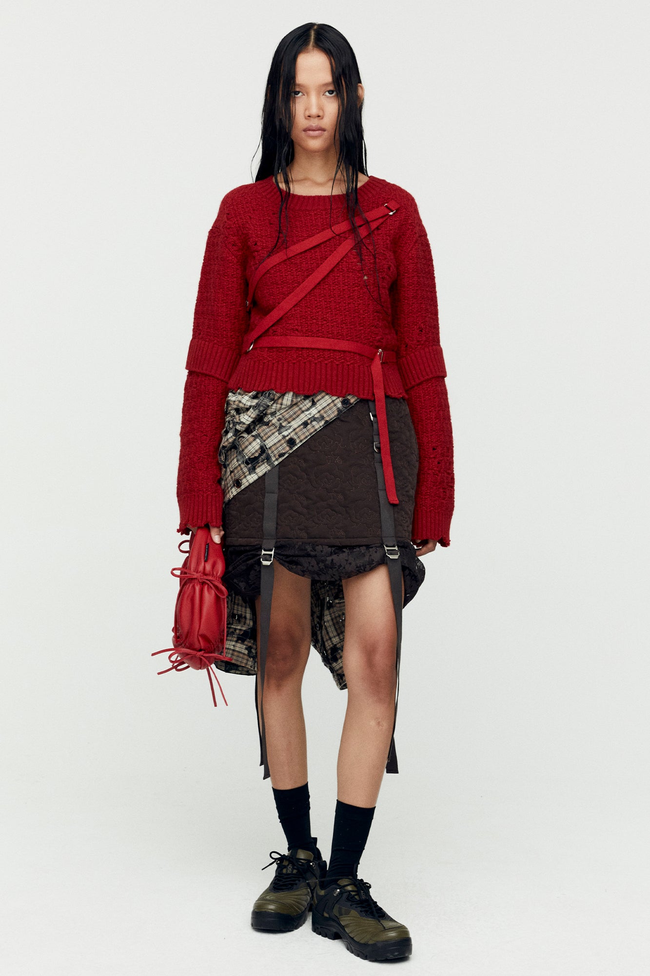 Andersson Bell - Embroidery Padded Skirt (D/Brown) product image 2 | TRAB K-Fashion Australia