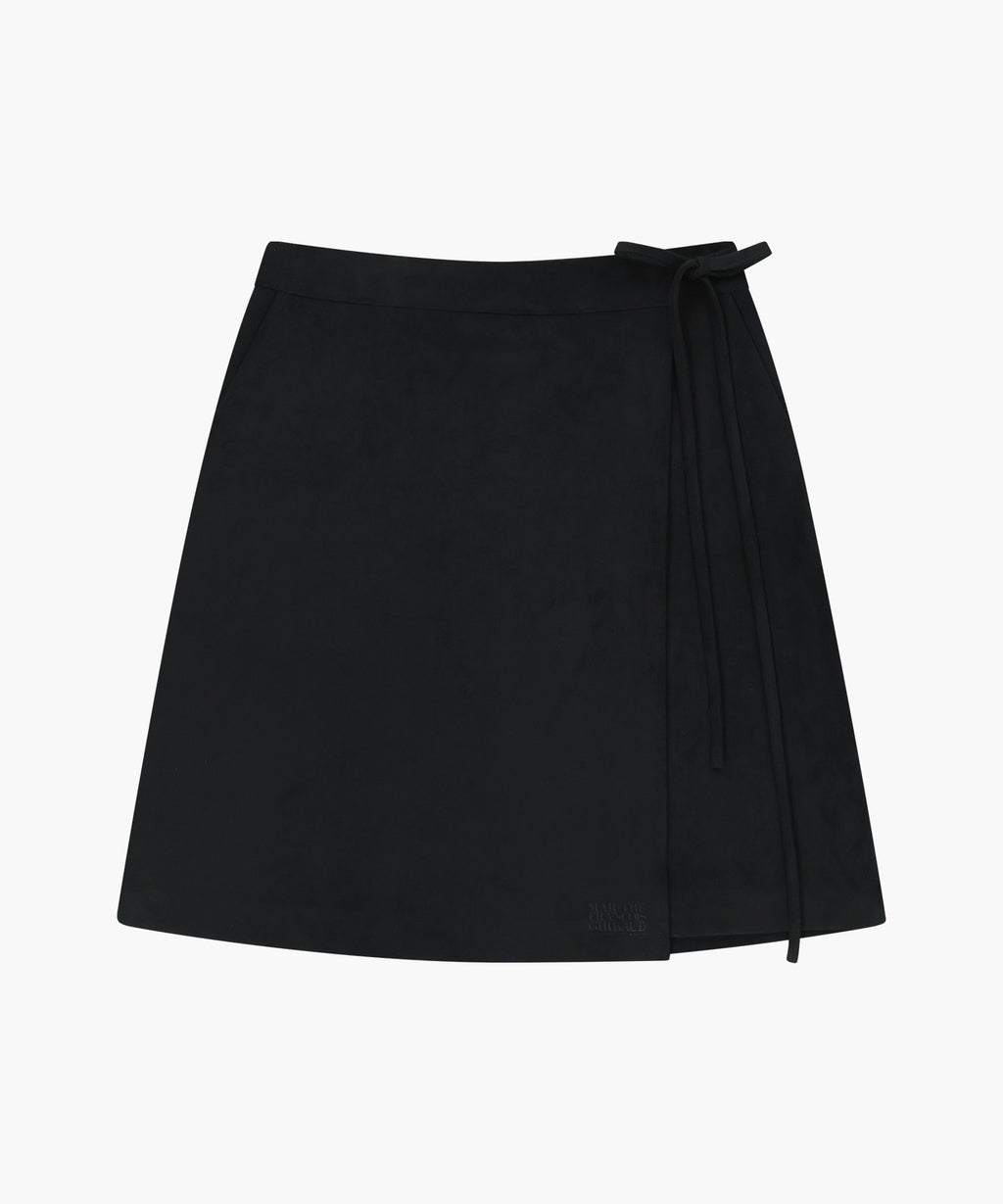 Marithe & Francois Girbaud - Suede Wrap Skirt (Black) product image 5 | TRAB K-Fashion Australia