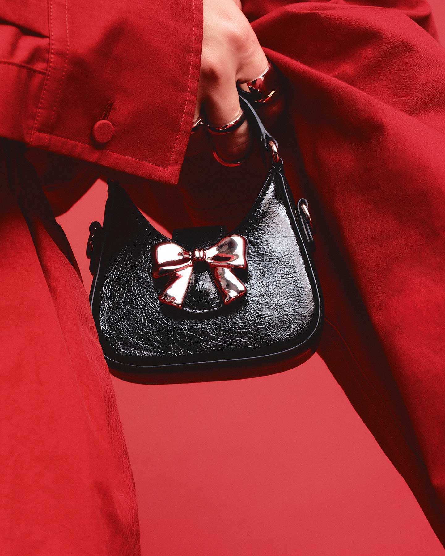 Numbering - Ribbon Mini Hobo Bag #1071 product image 4 | TRAB K-Fashion Australia