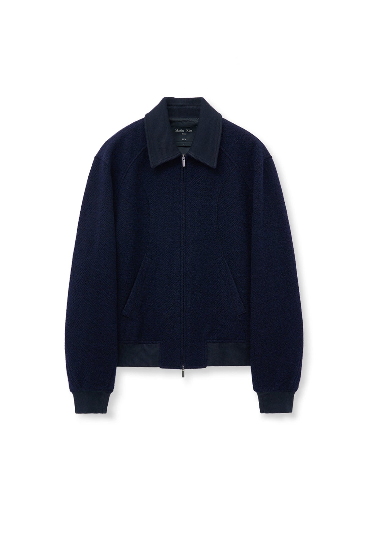 Matin Kim - Curved Point Wool Jumper (Navy) product image 2 | TRAB K-Fashion Australia