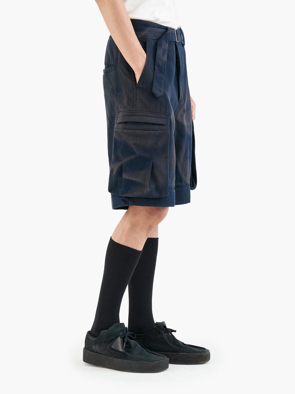 Jiyong Kim - Sun-Bleached Detachable Wide Trousers (Navy) product image 9 | TRAB K-Fashion Australia