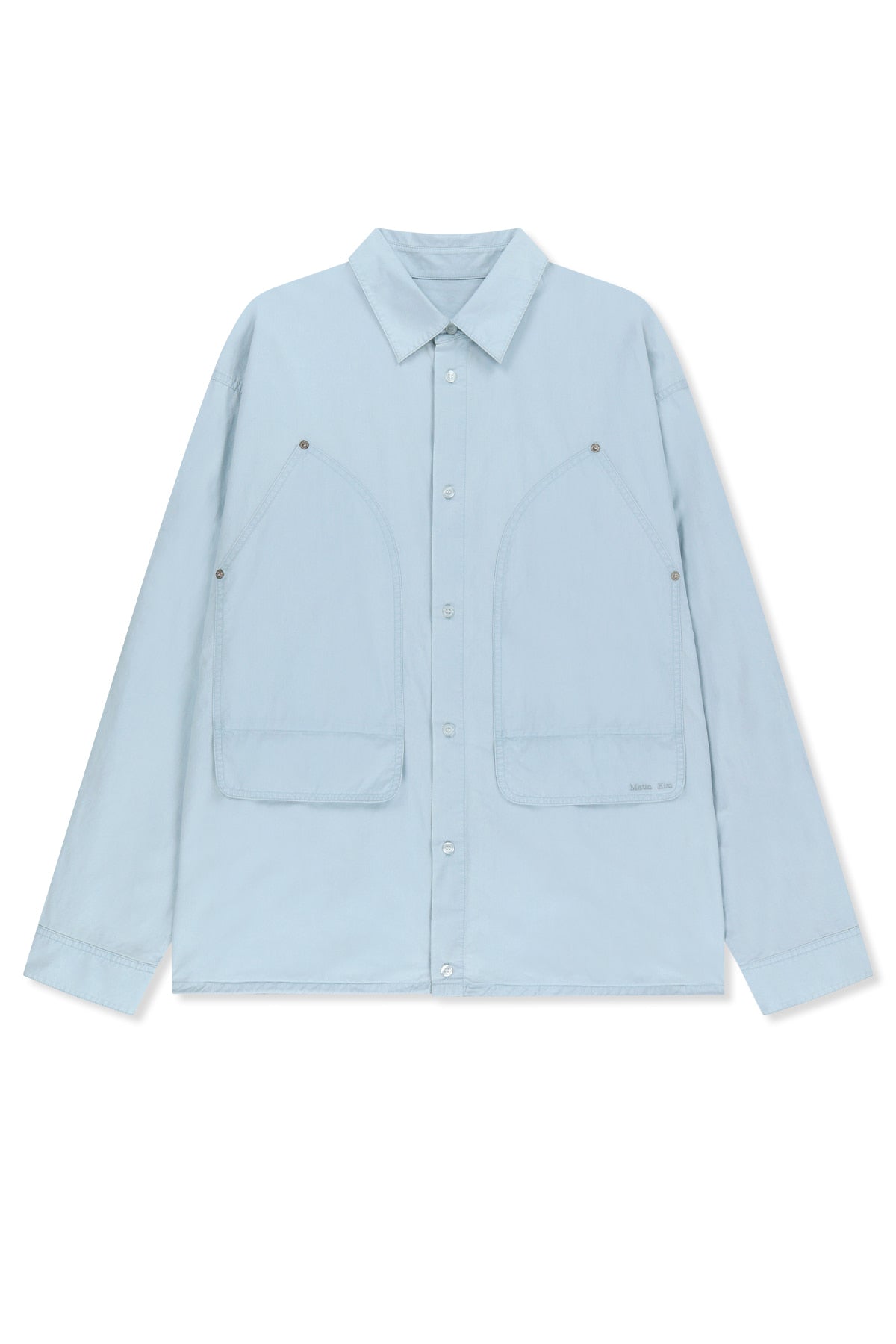 Matin Kim - Washed Cotton Drawstring Shirt (Sky) product image 1 | TRAB K-Fashion Australia
