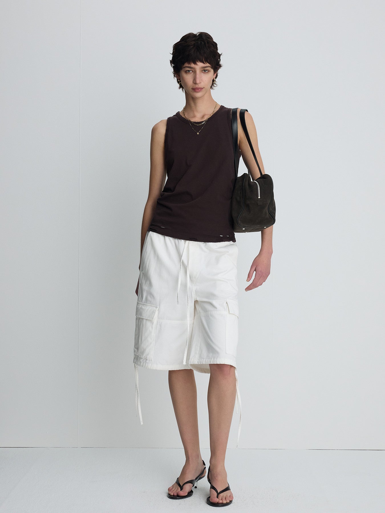 Tonywack - Hand-Distressed Regural Tank Top (Burnt Marron) product image 1 | TRAB K-Fashion Australia