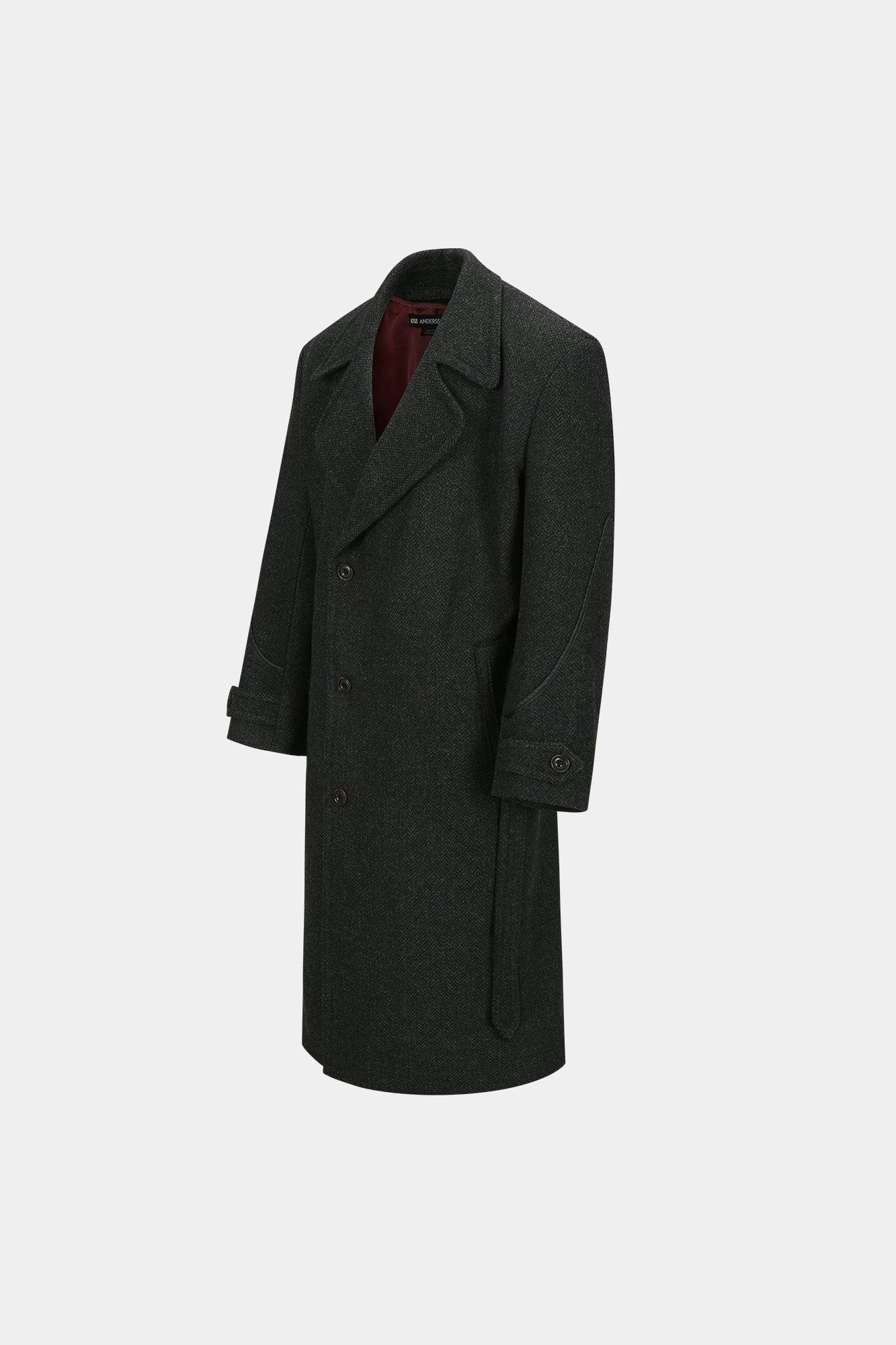 Andersson Bell - Rovy Double Breasted Herringbone Coat (Charcoal) product image 8 | TRAB K-Fashion Australia