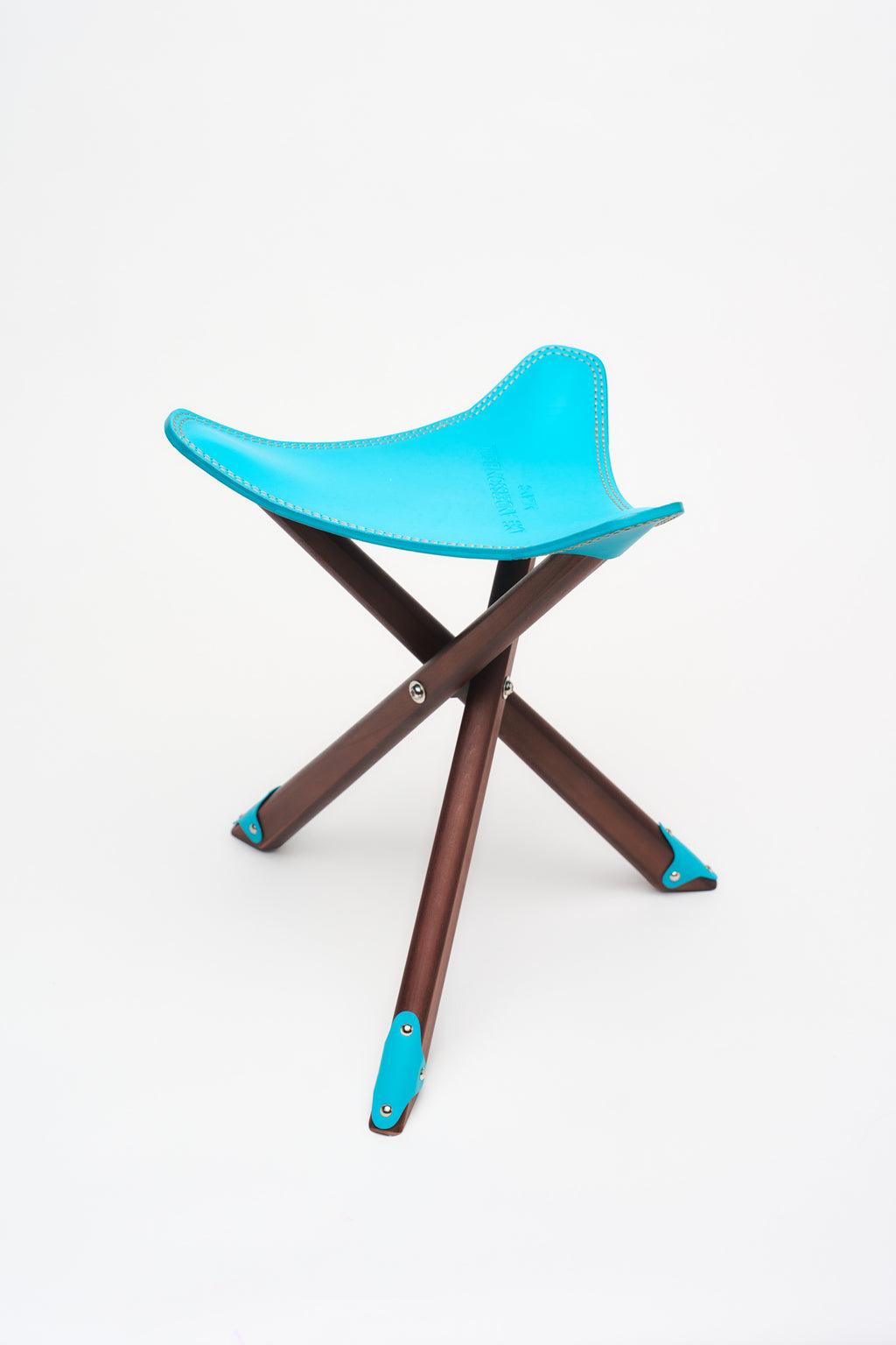 Andersson Bell - Adsb Milano Leather Tripod Stool (Blue) product image 3 | TRAB K-Fashion Australia