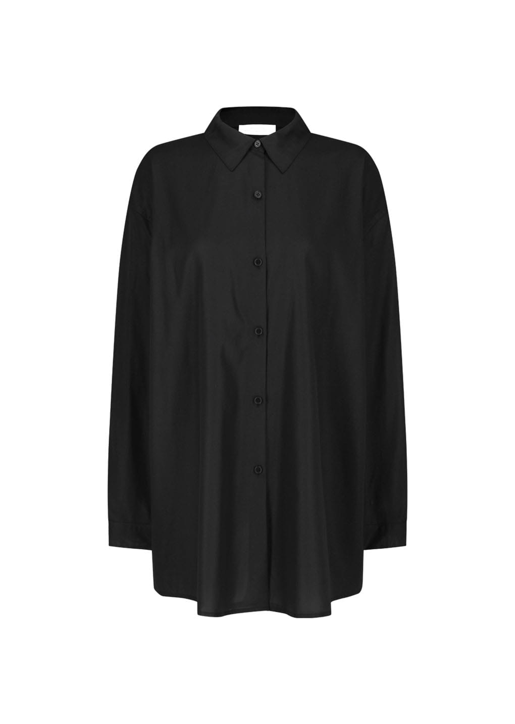 Amomento - Sheer Cotton Classic Shirt (Black) product image 2 | TRAB K-Fashion Australia