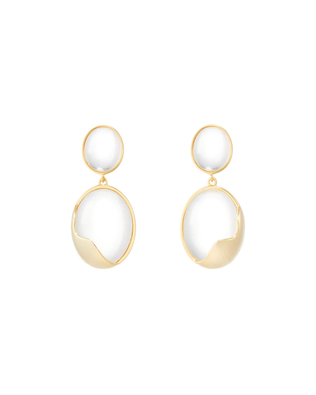 Numbering - Ellipse Glass Drop Earrings #5212 product image 7 | TRAB K-Fashion Australia