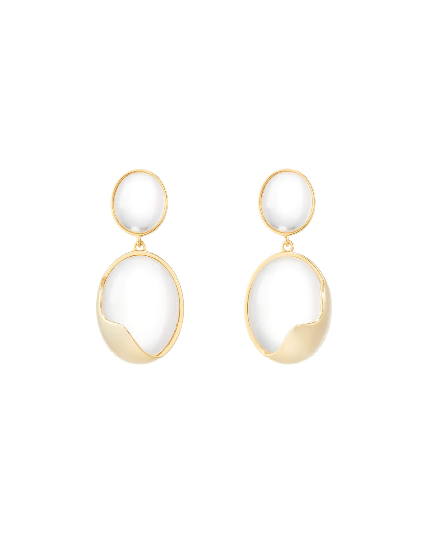 Numbering - Ellipse Glass Drop Earrings #5212 product image 7 | TRAB K-Fashion Australia
