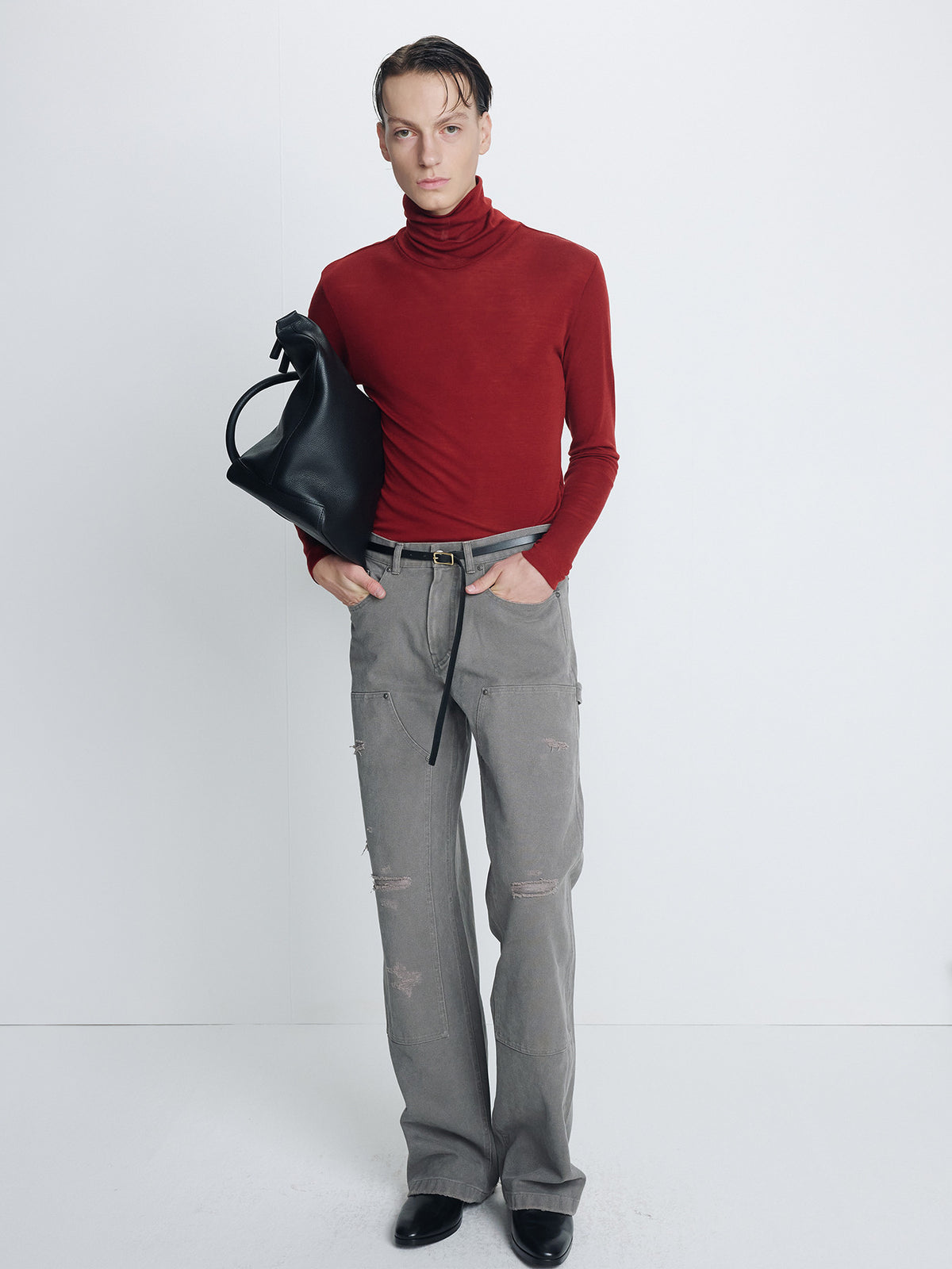 Tonywack - Grain Canvas Distressed Work Pants (Clay) product image 3 | TRAB K-Fashion Australia