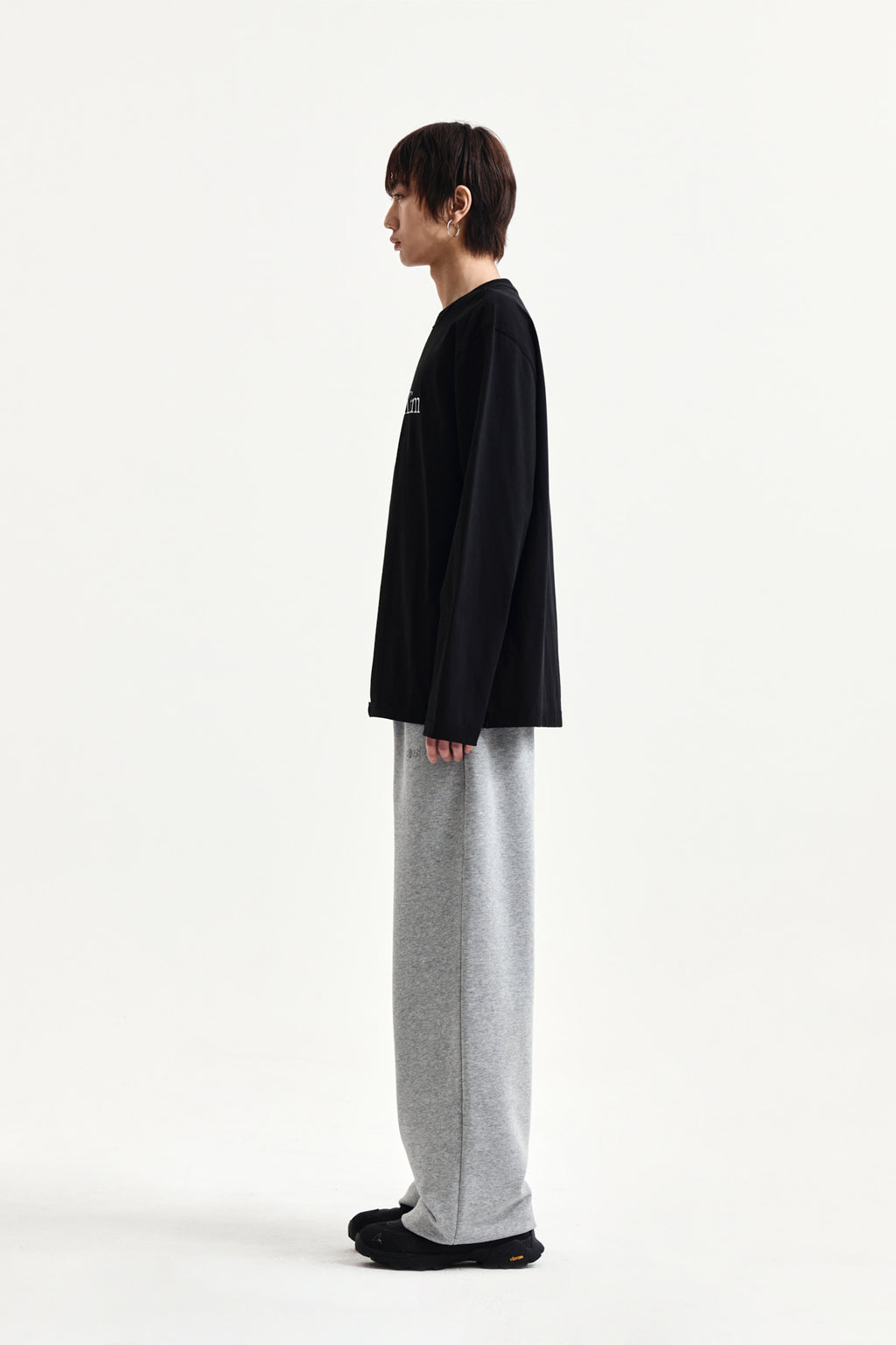 Matin Kim - Asymmetric Logo Top (Black) product image 11 | TRAB K-Fashion Australia