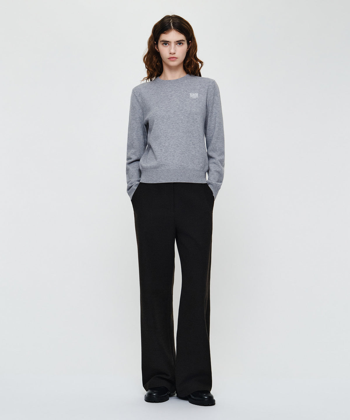 Marithe & Francois Girbaud - Small Classic Logo Knit Pullover (Melange Gray) product image 4 | TRAB K-Fashion Australia