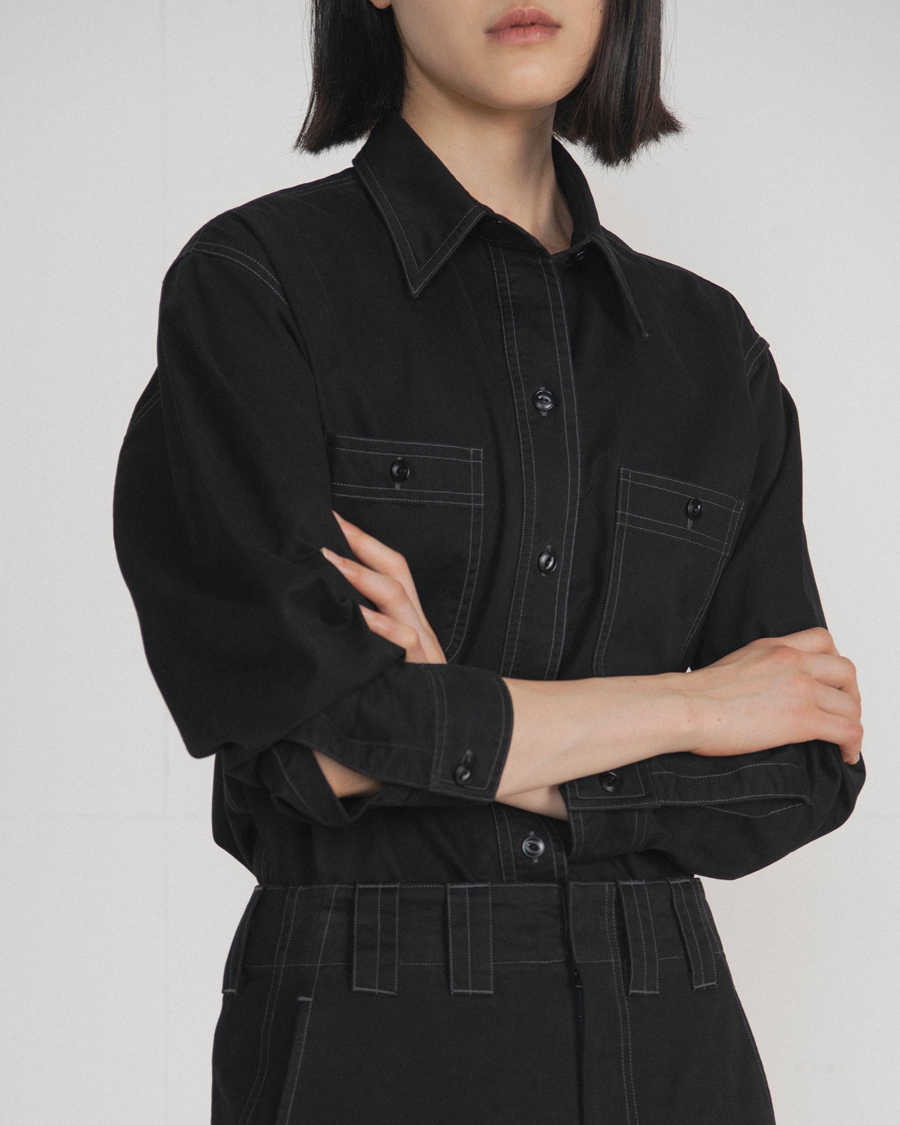Brownyard - Washed Work Shirt (Black) product image 5 | TRAB K-Fashion Australia