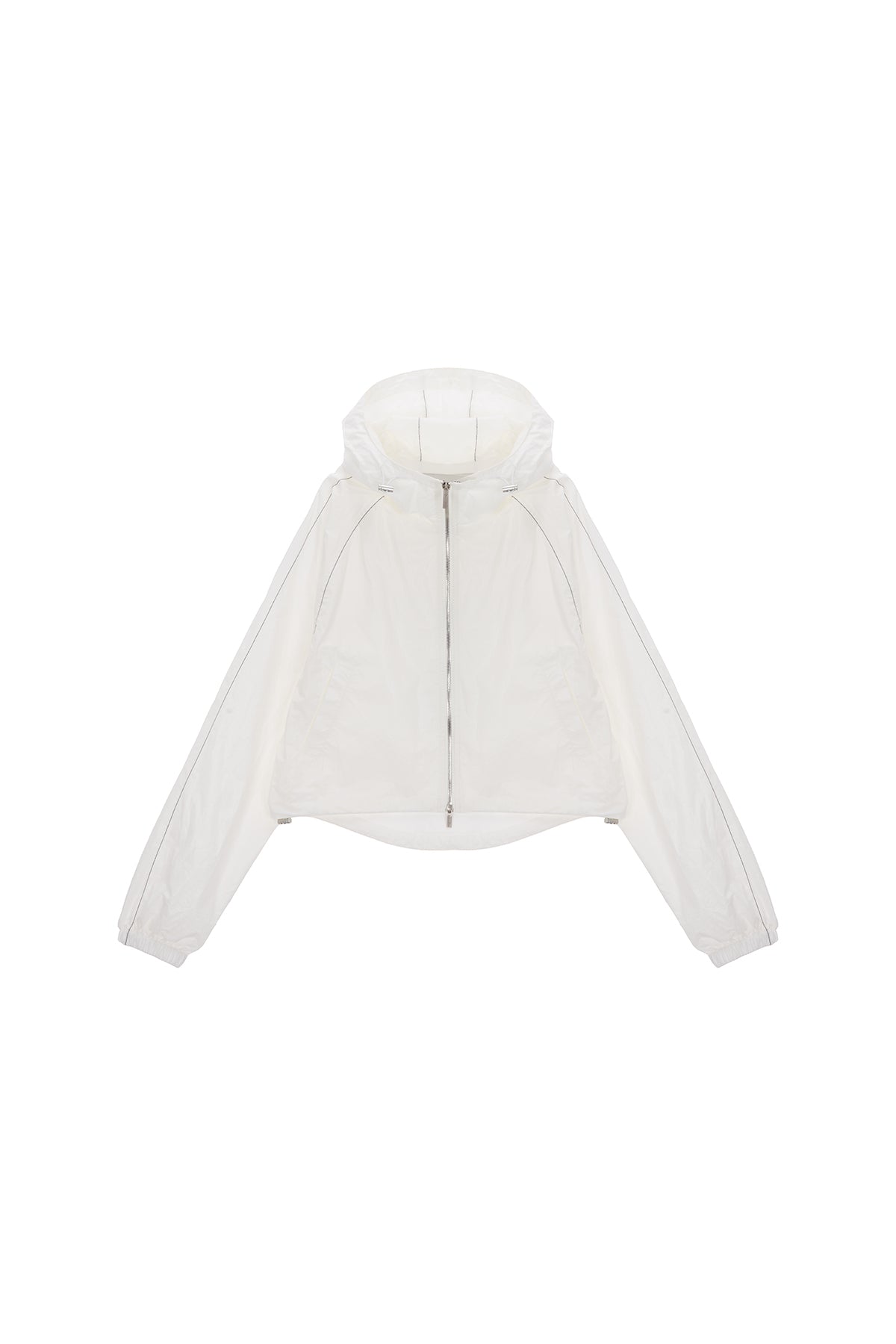 Matin Kim - Matin Crop Hoody Coating Jumper (Ivory) product image 2 | TRAB K-Fashion Australia
