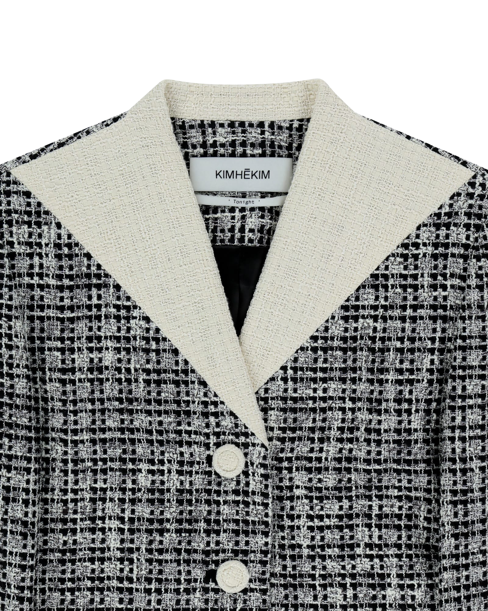 Kimhe Kim - Malevich Cropped Tweed Jacket (Black/White) product image 14 | TRAB K-Fashion Australia