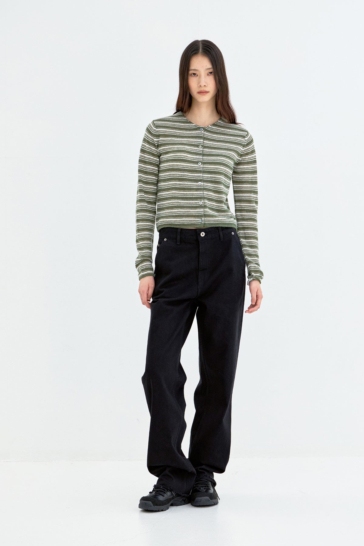 Coor - Slim Straight Jeans (Black) product image 2 | TRAB K-Fashion Australia