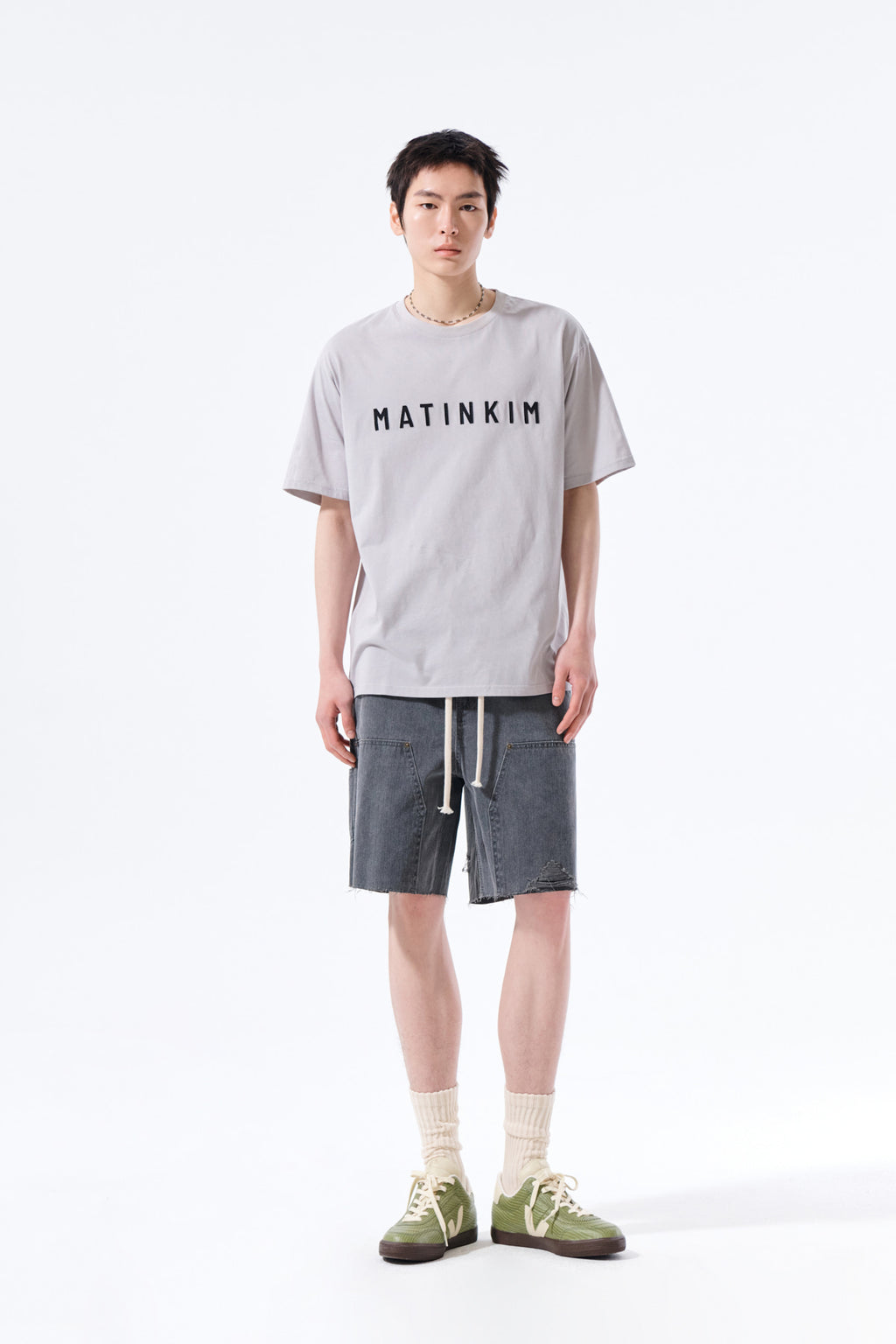 Matin Kim - Applique Felt Logo Top (Grey) product image 8 | TRAB K-Fashion Australia