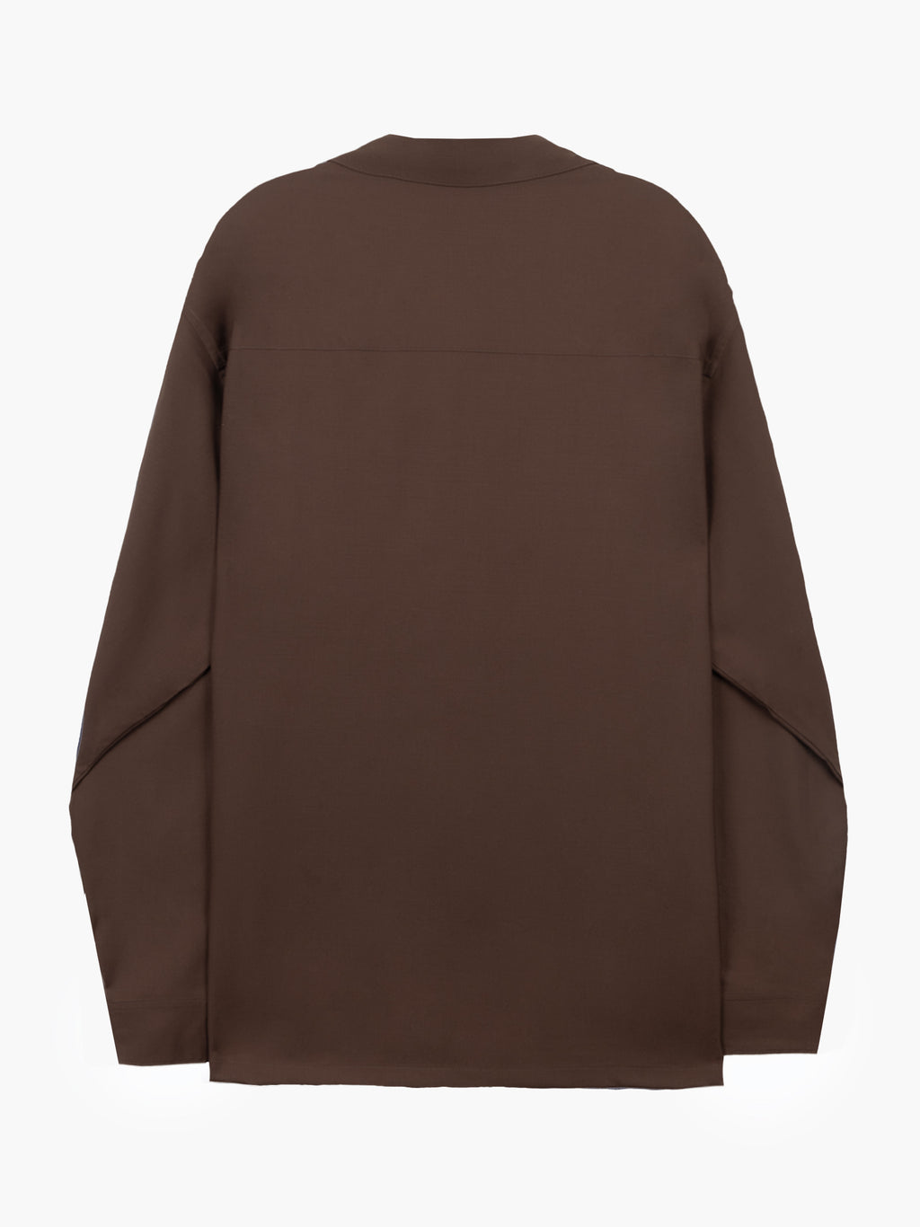 Jiyong Kim - Super Fine Wool Front Pocket Shirt (Brown) product image 8 | TRAB K-Fashion Australia