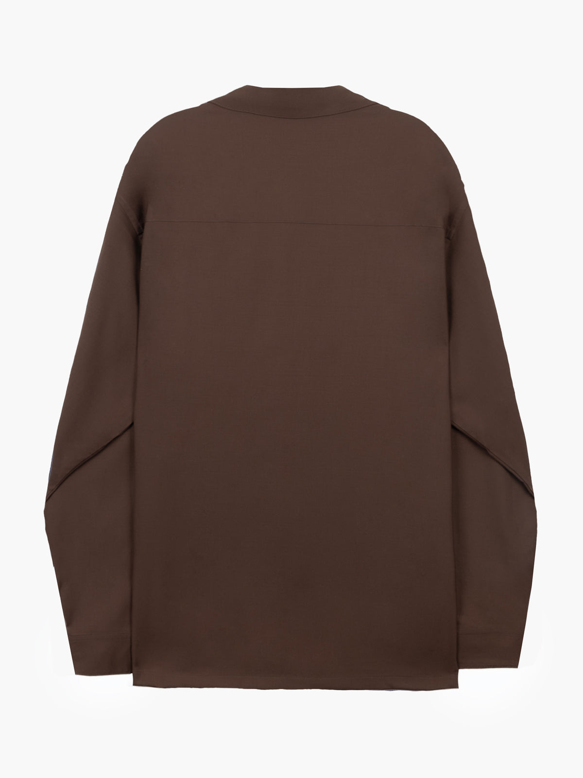 Jiyong Kim - Super Fine Wool Front Pocket Shirt (Brown) product image 8 | TRAB K-Fashion Australia