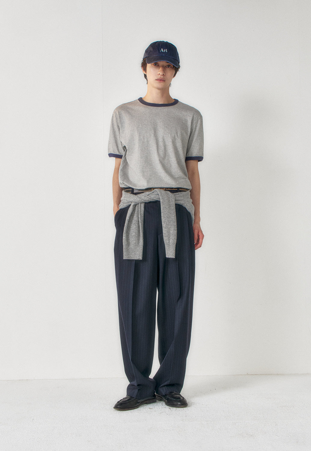 Art if acts - Slub Ringer Tee (Grey/Blue) product image 4 | TRAB K-Fashion Australia
