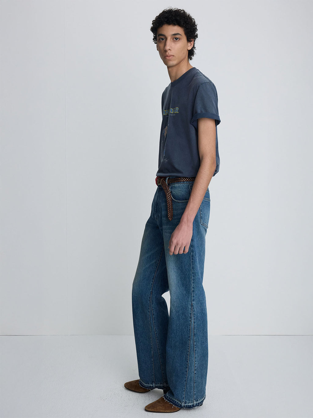 Tonywack - Flared-Leg Reconstructed Denim Jeans (Vintage Blue) product image 2 | TRAB K-Fashion Australia