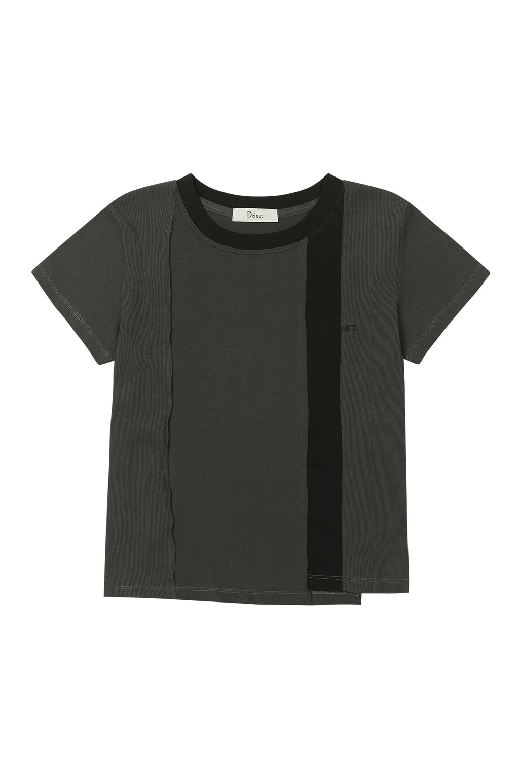 Deinet - Contrast T-Shirt (Charcoal) product image 1 | TRAB K-Fashion Australia