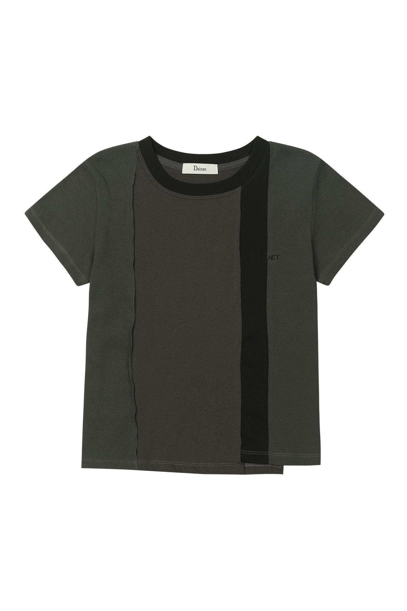 Deinet - Contrast T-Shirt (Charcoal) product image 1 | TRAB K-Fashion Australia