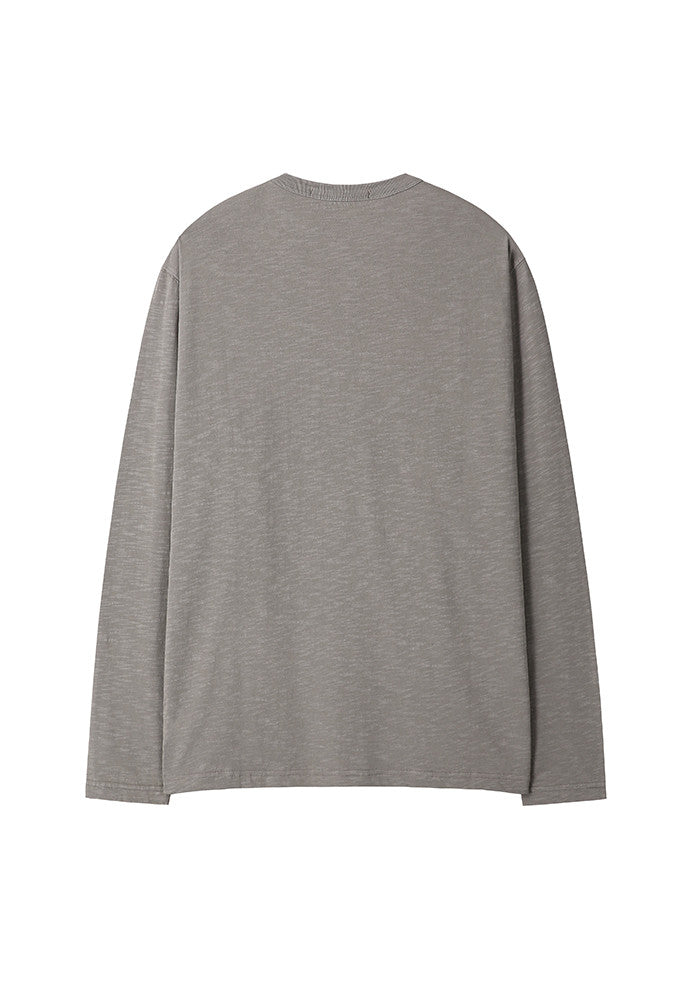 Art if acts - Garment Dyed Henley Long Sleeve (Mud Brown) product image 7 | TRAB K-Fashion Australia