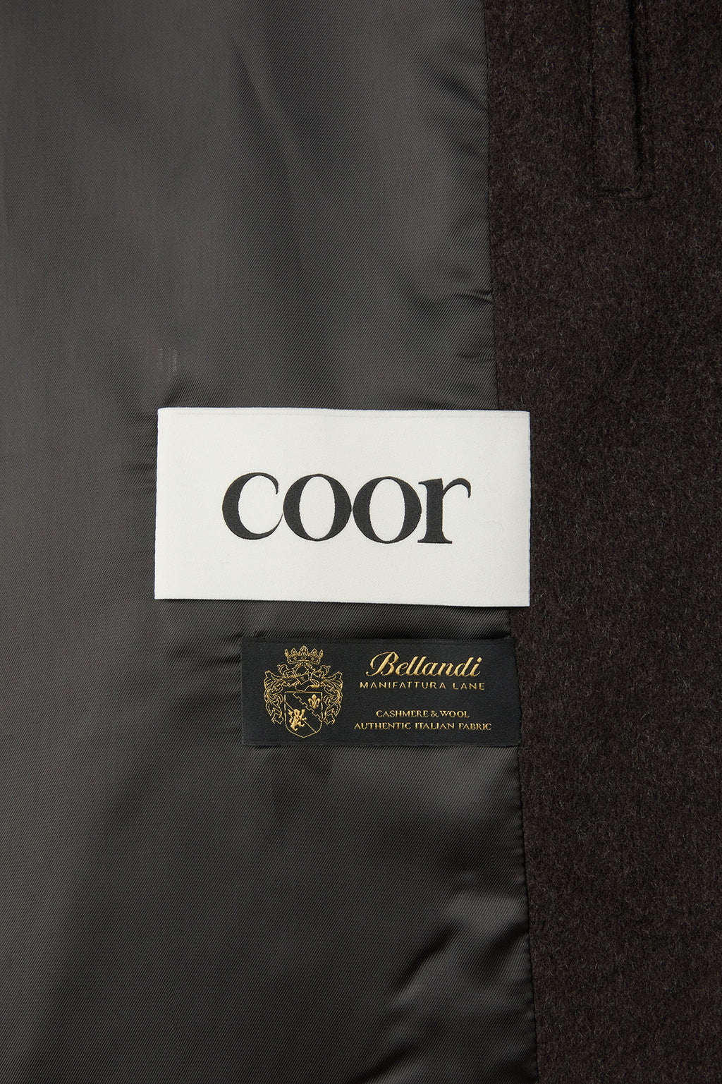Coor - Fake Leather Trim Bellandi Half Coat (Melange Brown) product image 8 | TRAB K-Fashion Australia