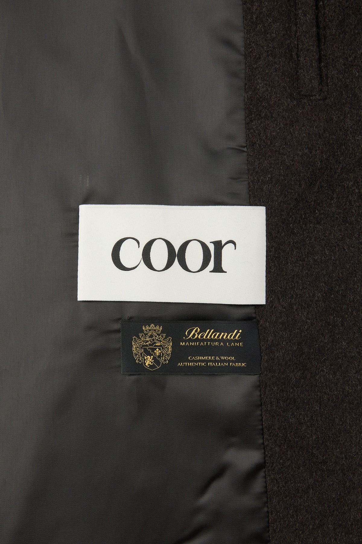Coor - Fake Leather Trim Bellandi Half Coat (Melange Brown) product image 8 | TRAB K-Fashion Australia