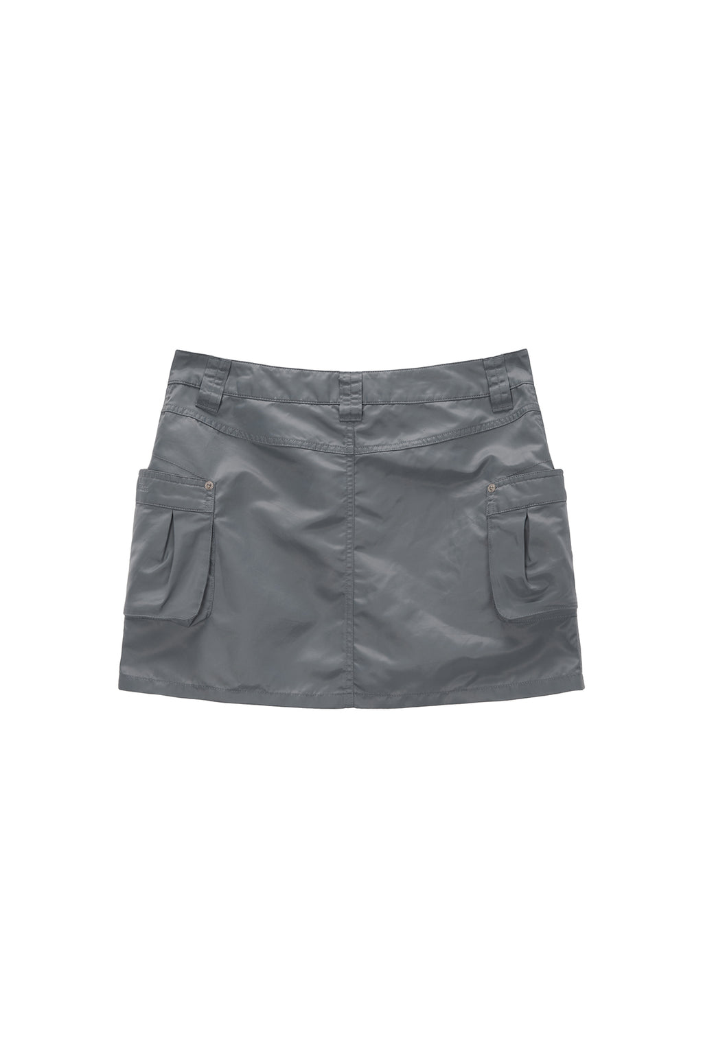 Matin Kim - Lowrise Nylon Cargo Mini Skirt (Grey) product image 2 | TRAB K-Fashion Australia