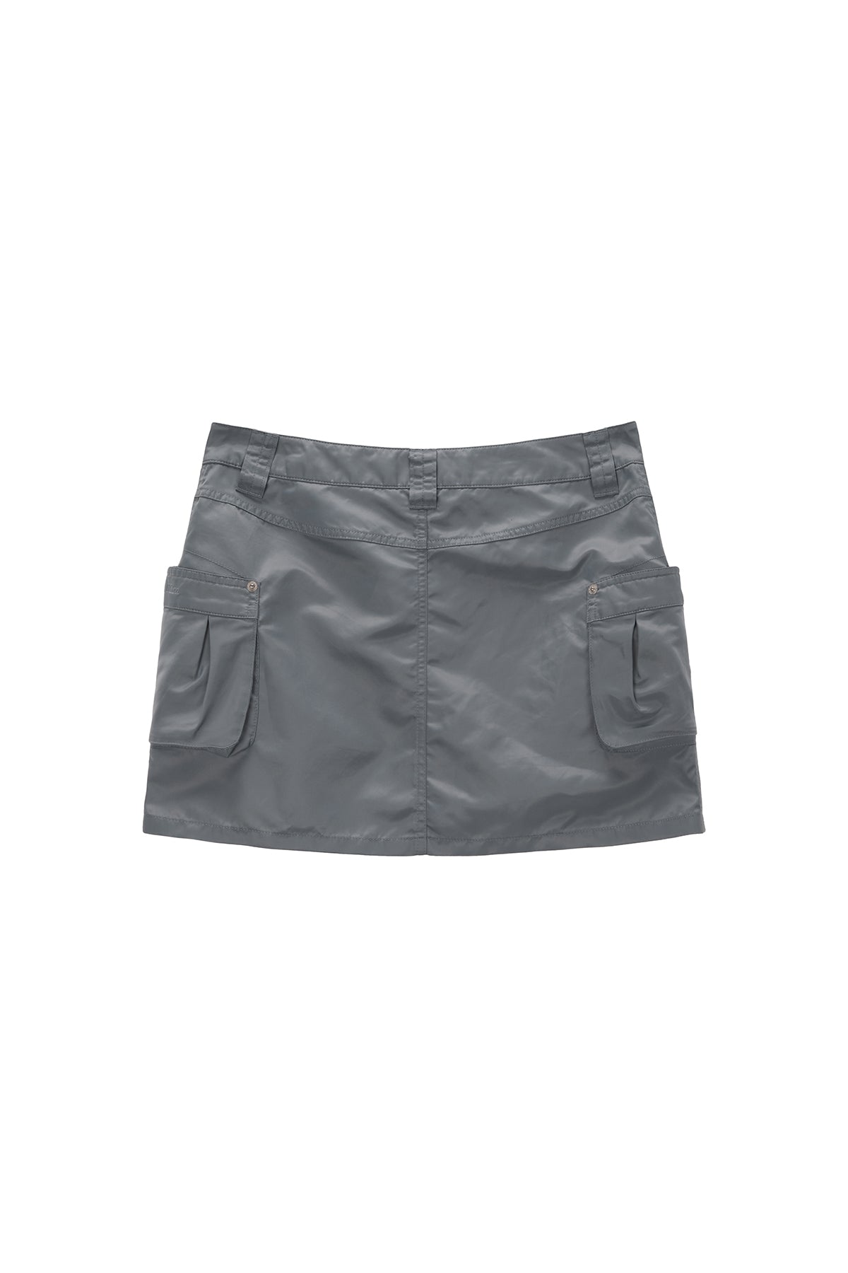Matin Kim - Lowrise Nylon Cargo Mini Skirt (Grey) product image 2 | TRAB K-Fashion Australia