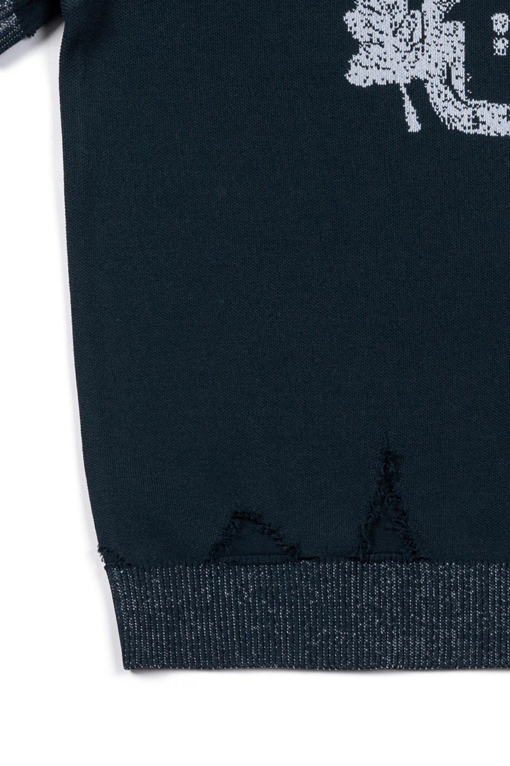 Ioedle - Utopia Vintage Jacquard Short Sleeve Knit (Navy) product image 5 | TRAB K-Fashion Australia
