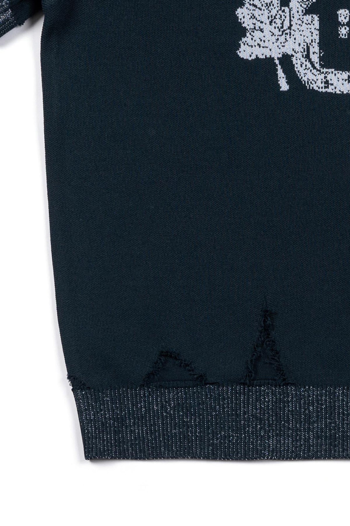 Ioedle - Utopia Vintage Jacquard Short Sleeve Knit (Navy) product image 5 | TRAB K-Fashion Australia