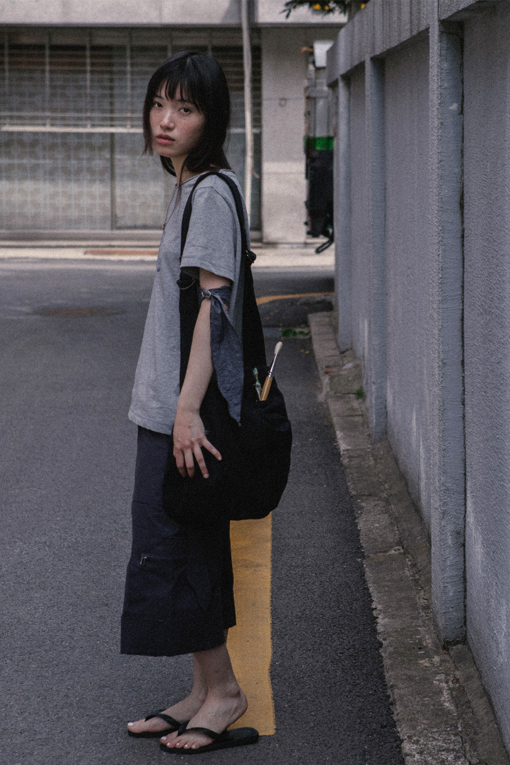 Hatchingroom - Roll Up Fatigue Shorts (Dark Purple) product image 10 | TRAB K-Fashion Australia