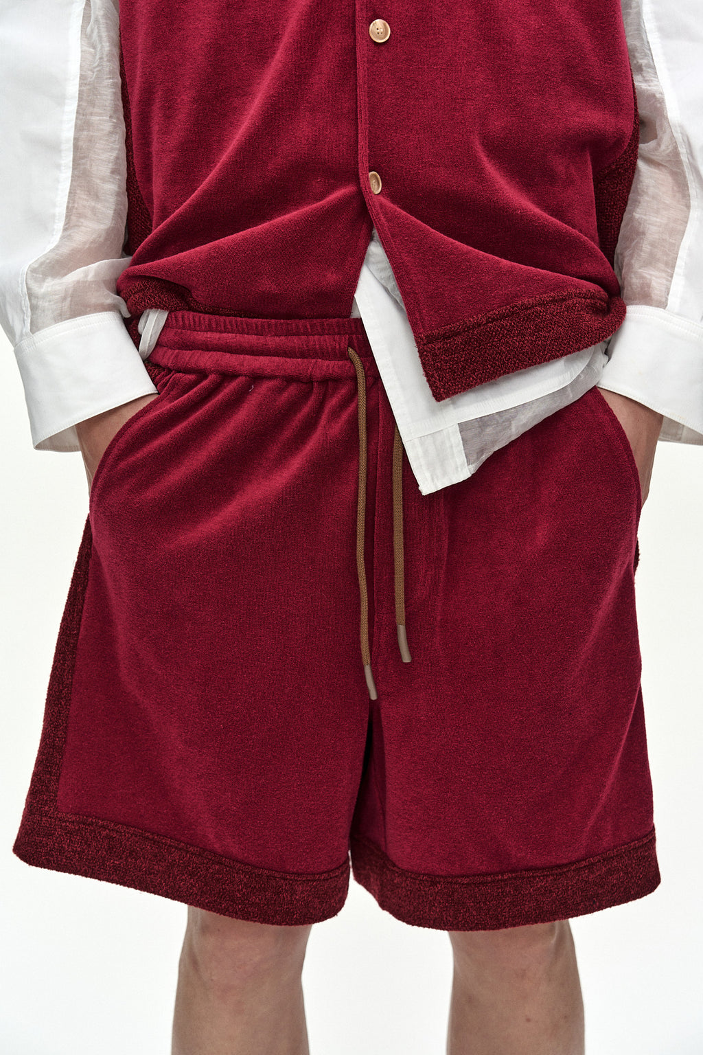 Andersson Bell - Lagos Terry Shorts (Wine) product image 4 | TRAB K-Fashion Australia