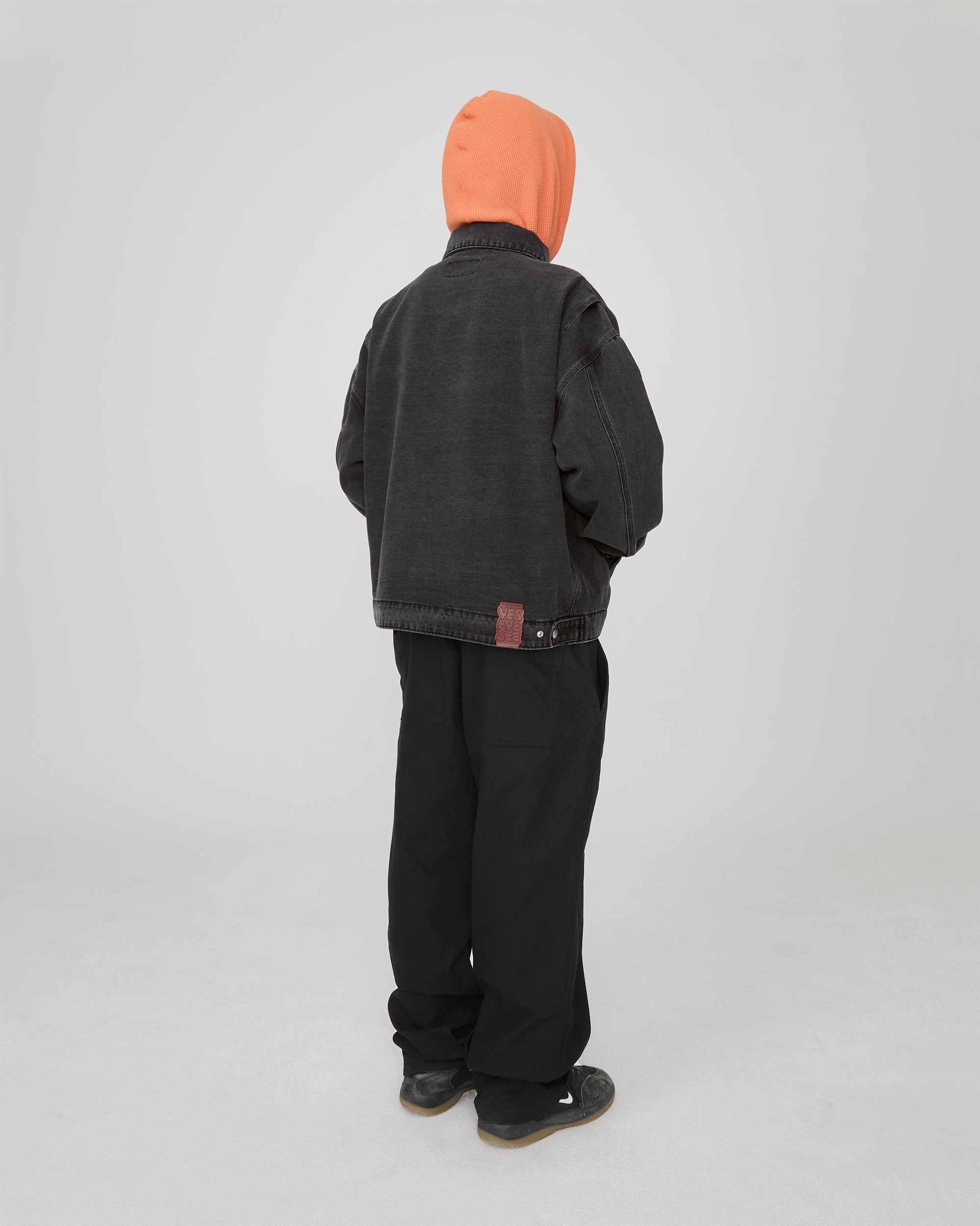 yeseyesee - Loose Fit Zip Up Denim Jacket (Black) product image 9 | TRAB K-Fashion Australia