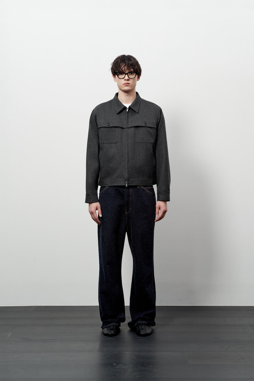 Stu - Cover Pocket Crop Jacket (Grey) product image 1 | TRAB K-Fashion Australia