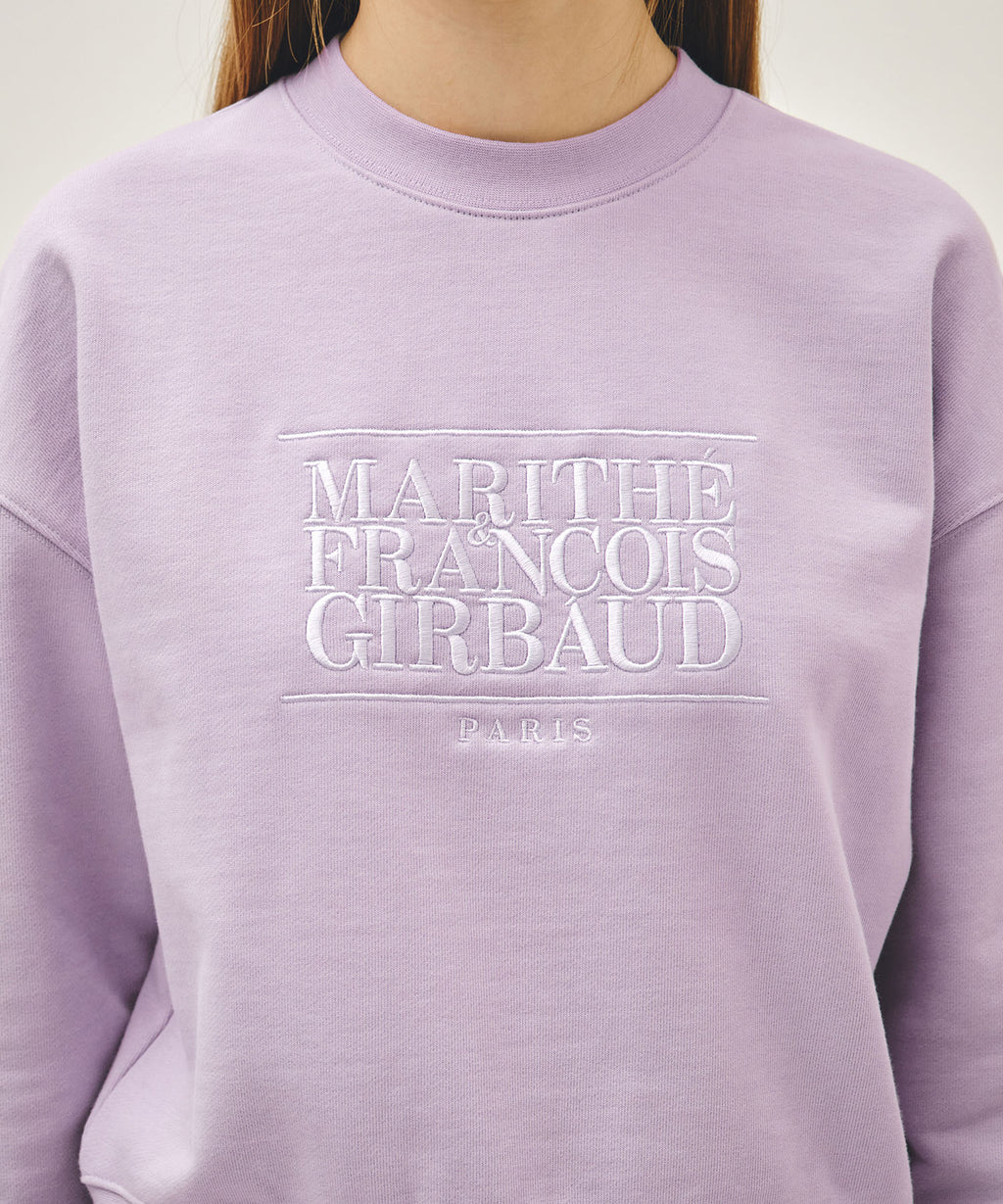 Marithe & Francois Girbaud - Classic Logo Crop Sweatshirt (Lavender) product image 4 | TRAB K-Fashion Australia