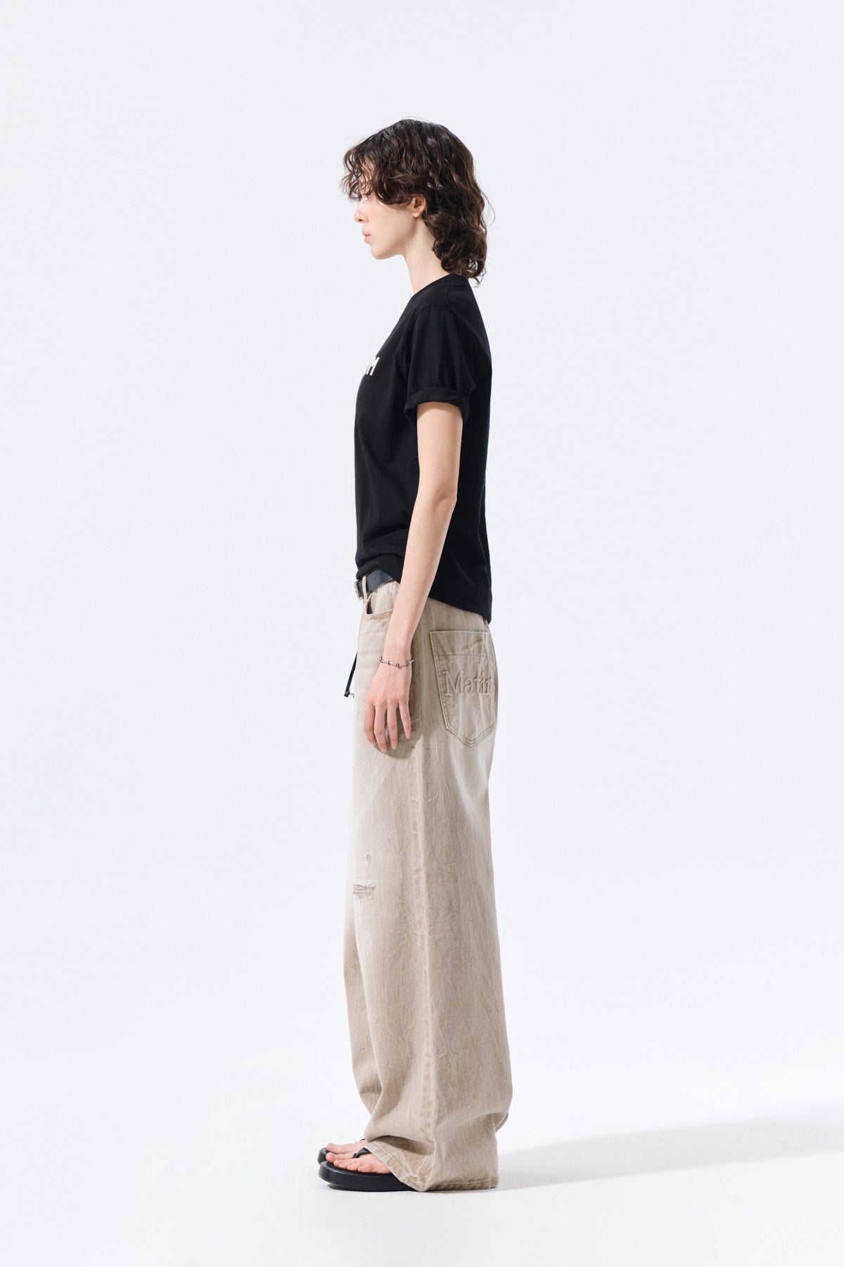 Matin Kim - Applique Felt Logo Top (Black) product image 6 | TRAB K-Fashion Australia